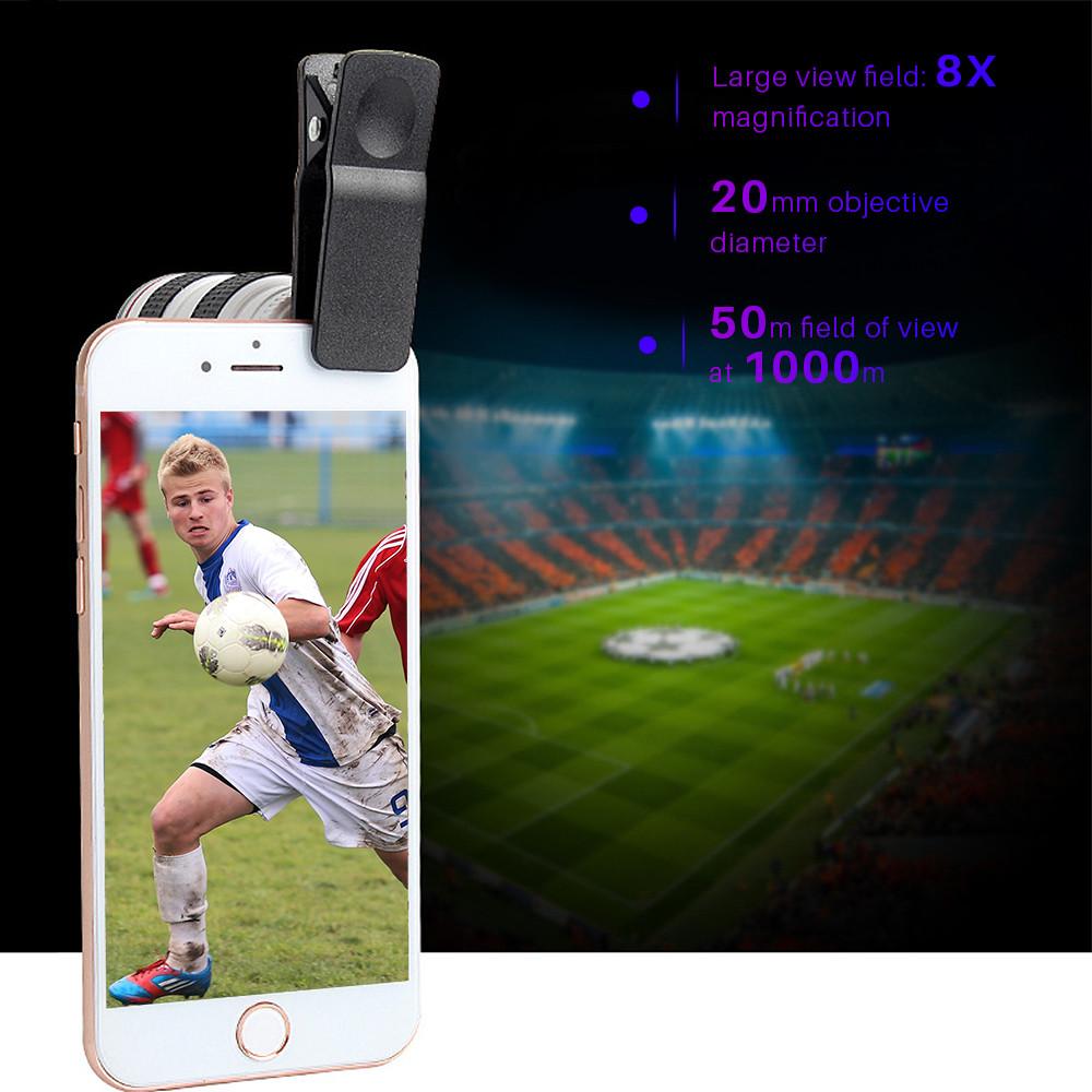 HD Optical Zoom Smartphone Lens with Universal Clip – Cool Photography Gift for Phone Users