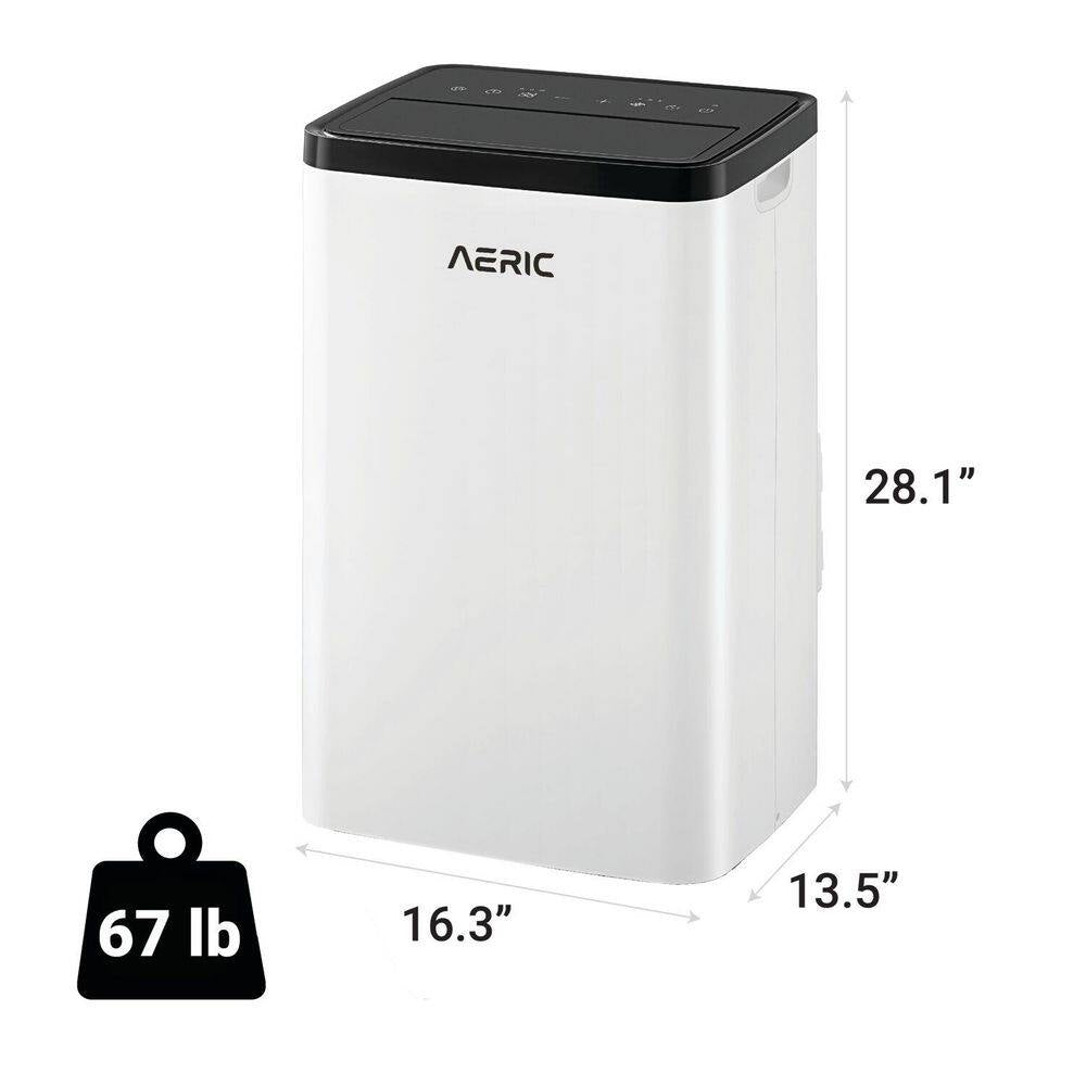 8,000 BTU (DOE) Portable Air Conditioner Cools 550 Sq. Ft. with Dehumidifier in White