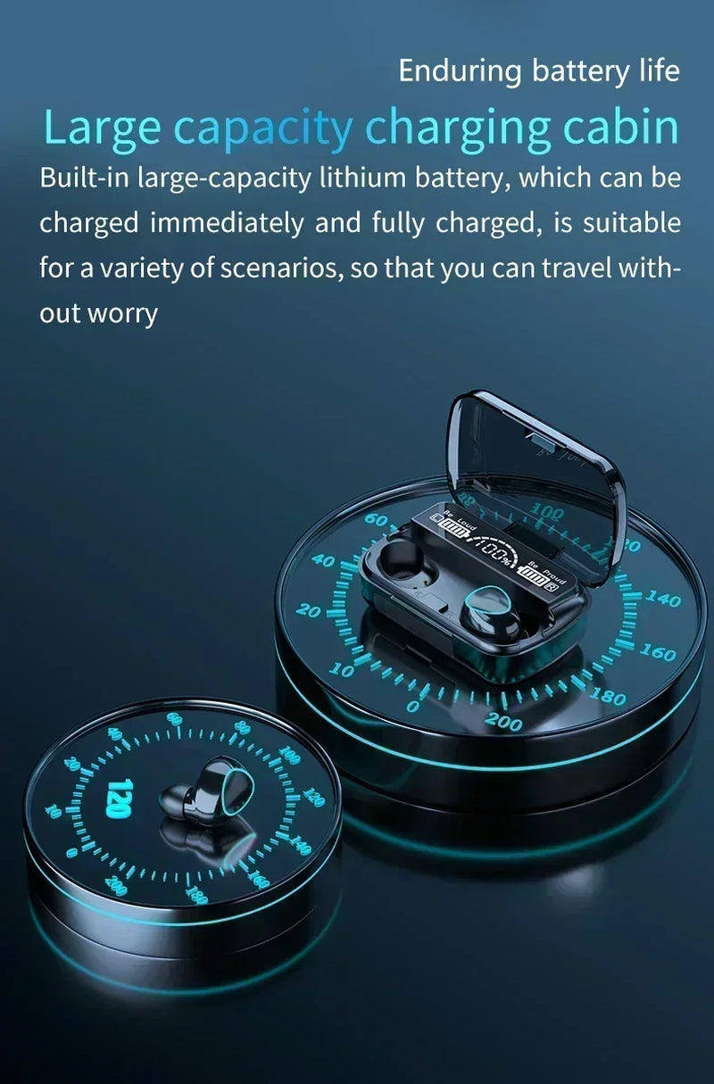 M10 Wireless Headphone Bluetooth Earphones Waterproof Earpieces Sport Earbuds for Huawei Iphone OPPO Xiaomi TWS Music Headset