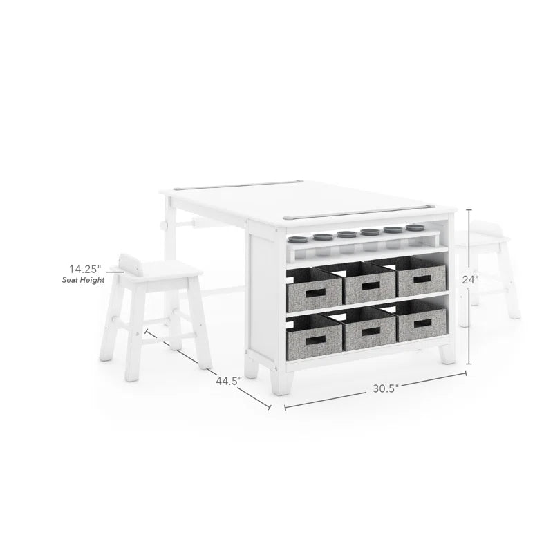 Living & Learning Kids Art Table and Stools Set