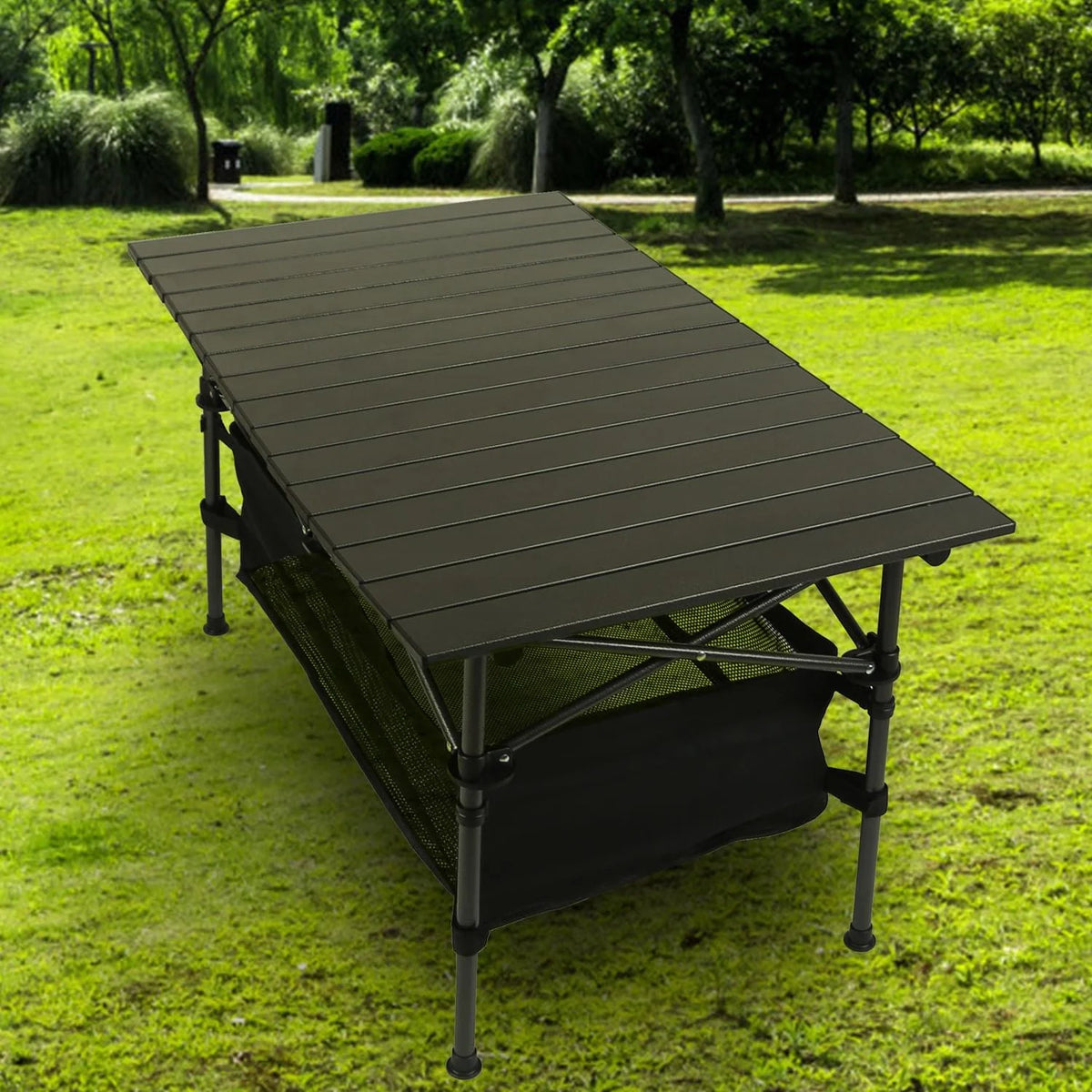 1Pc Folding Camping Table Portable Lightweight Aluminum Roll-Up Picnic BBQ Desk with Carrying Bag for Outdoor Beach Backyard Party Patio Fedex Shipping