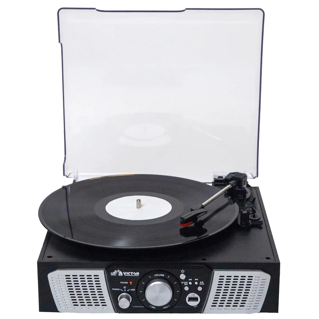 Victor Lakeshore 5-In-1 Hybrid BT Turntable System Black - Refurbished