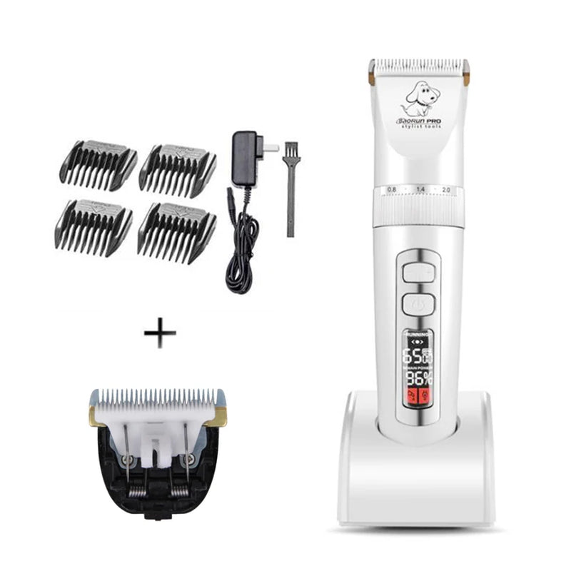 Baorun P9 Professional Rechargeable Pet Dog Animal Hair Cutter Trimmer Professional Cat Grooming Clipper Low Noise Cat Machine