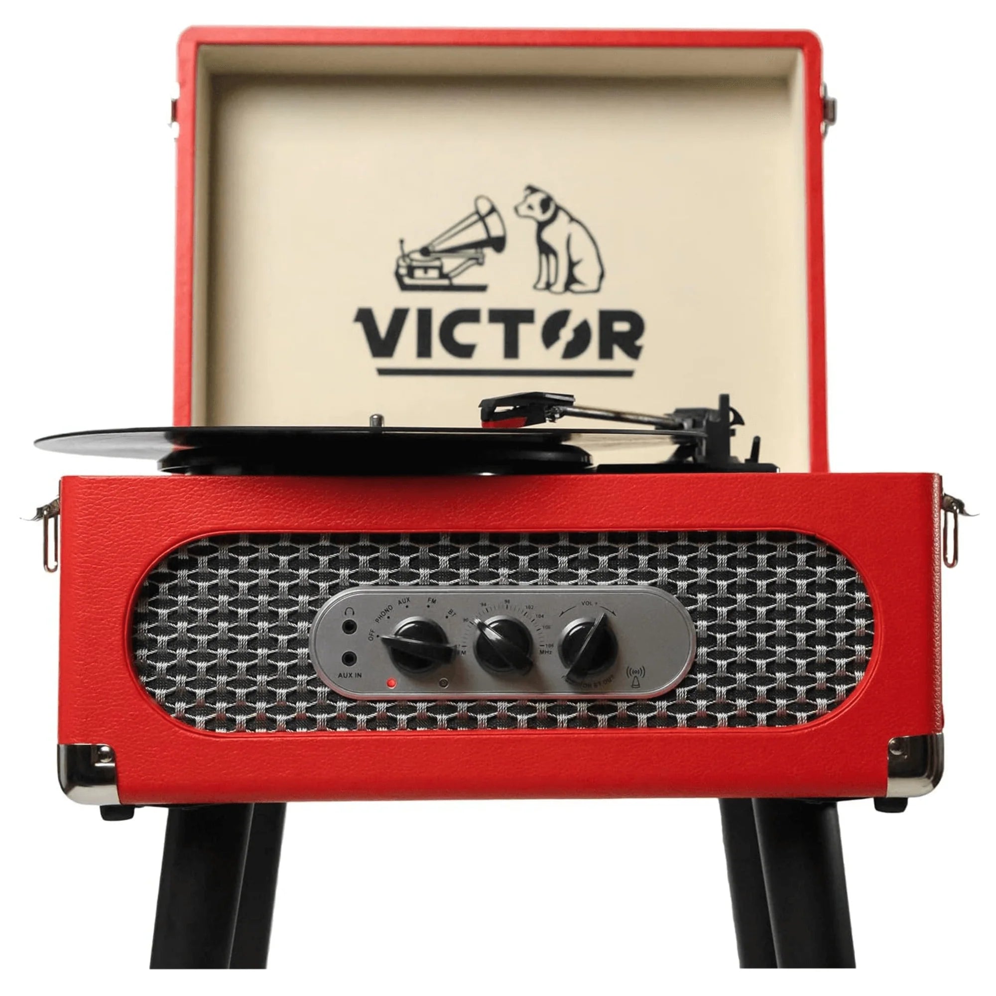 Victor Andover 5-In-1 Music Center with Chair-Height Legs and Bluetooth Function
