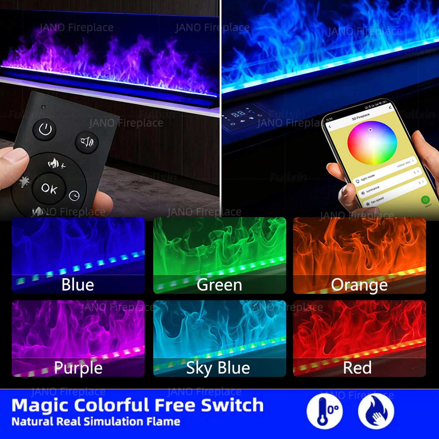 Local Stock USA EU 3D Water Vapor Fireplace with UV Electric Fireplace TV Stand Inserts Living Room Decorative, Fast Delivery