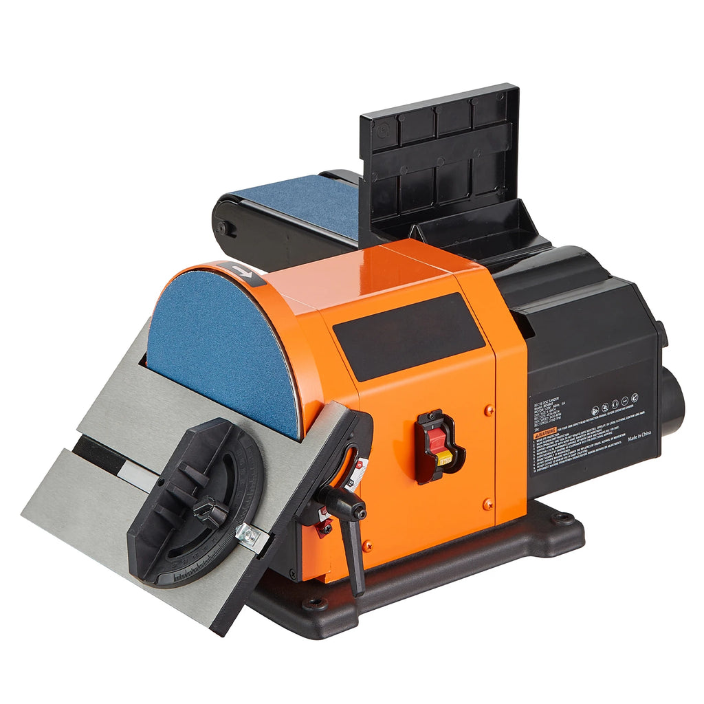 Belt Disc Sander Combo with 5A/4.3A/2.5A Induction Motor Belt Sanding Machine Woodworking Deburring Grinder Combo Bench