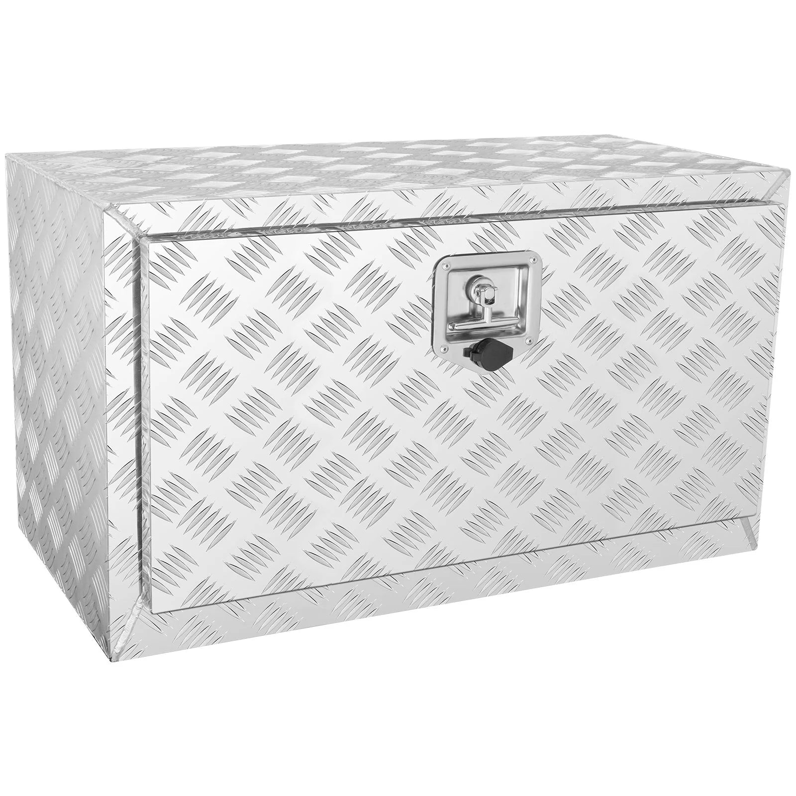 VEVOR Underbody Truck Box, 30¡_14¡_16 Pickup Storage Box, Heavy Duty Aluminum Diamond Plate Tool Box with Lock and Keys, Waterproof Trailer Storage Box with T-Handle Latch for Truck, Van, Trailer