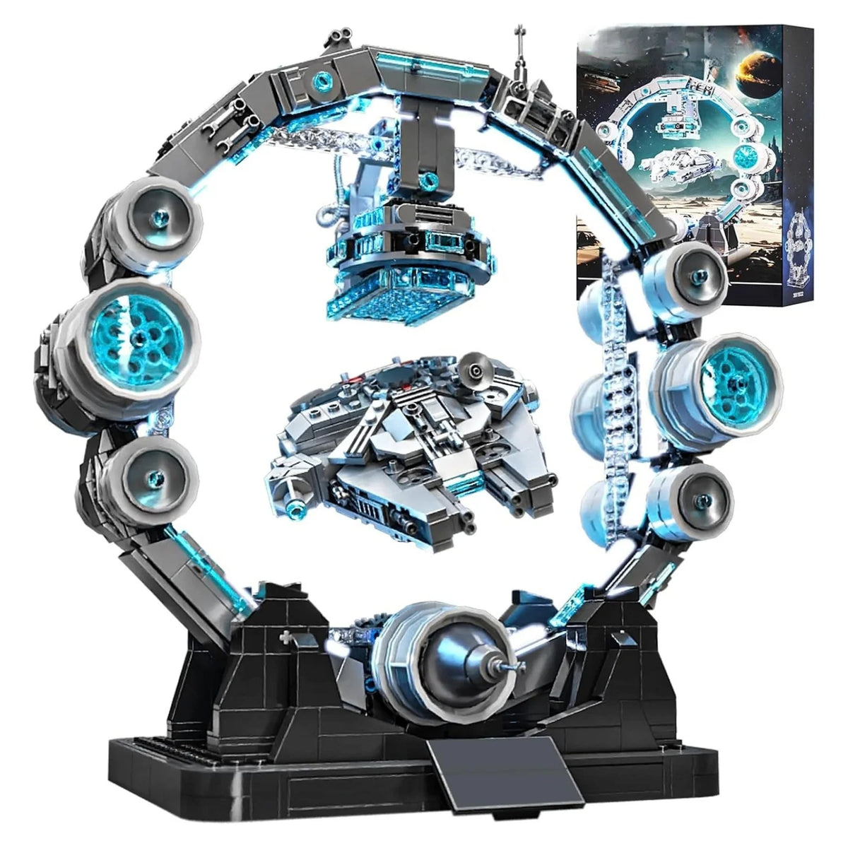Magnetic Levitation Orbital Space Station Spaceship Building Set
