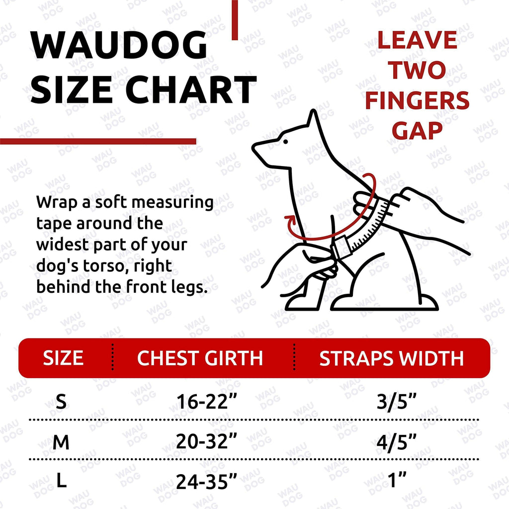 Waterproof Dog Harness Adjustable Dog Harness for Large Dogs Small and Medium Dogs Heavy Duty Dog Harness with Durable Metal Clasp and QR Dog Tag Boy & Girl Dog Harness Red (20 32In)