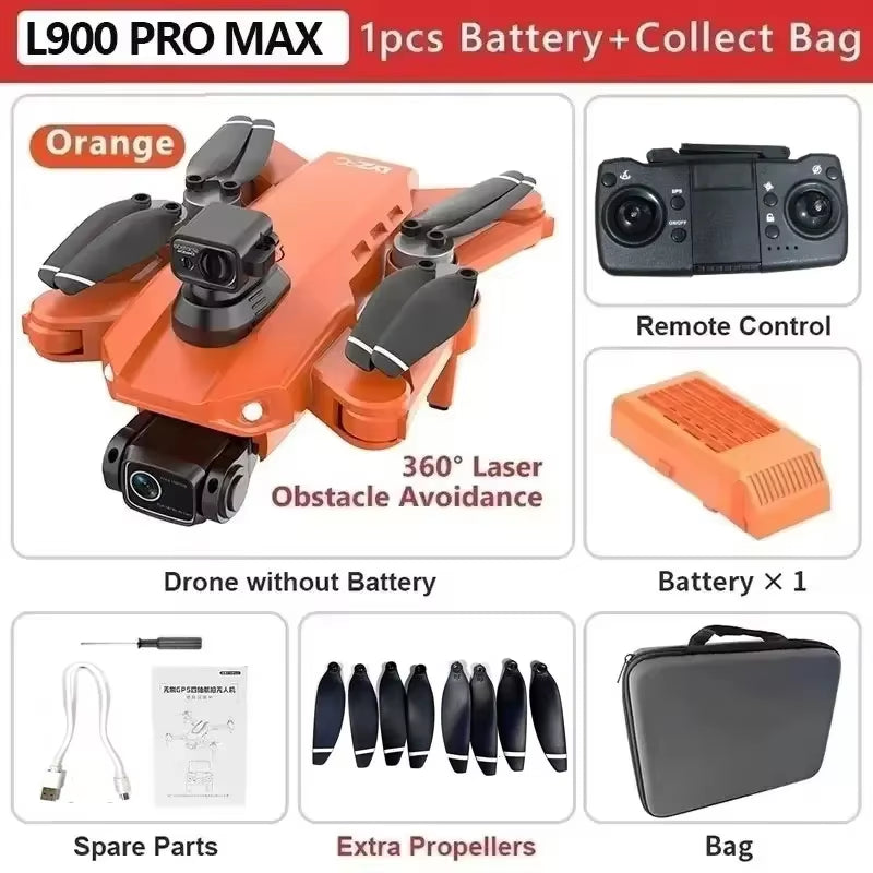 NEW HOT L900 Pro MAX GPS Drone 4K Professional HD Dual Camera 5G Wifi 360° Obstacle Avoidance Brushless Foldable Quadcopter
