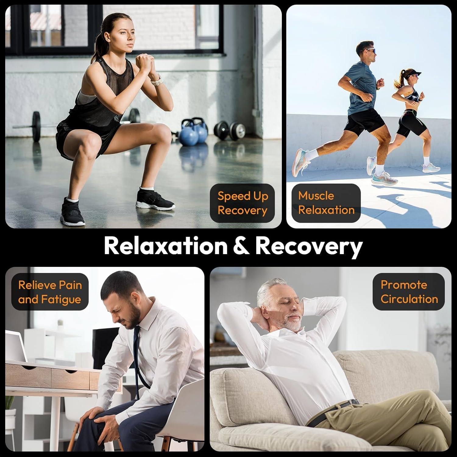 Knee Massager for Pain Relief,Air Compression Heating Pad for Knee,Heated Knee Warmers Wrap, 3 Modes & 3 Intensities