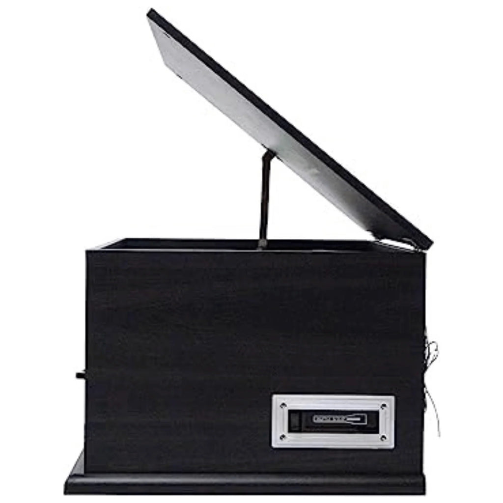 Victor State 7-In-1 Wood Music Center with 3-Speed Turntable and Dual Bluetooth