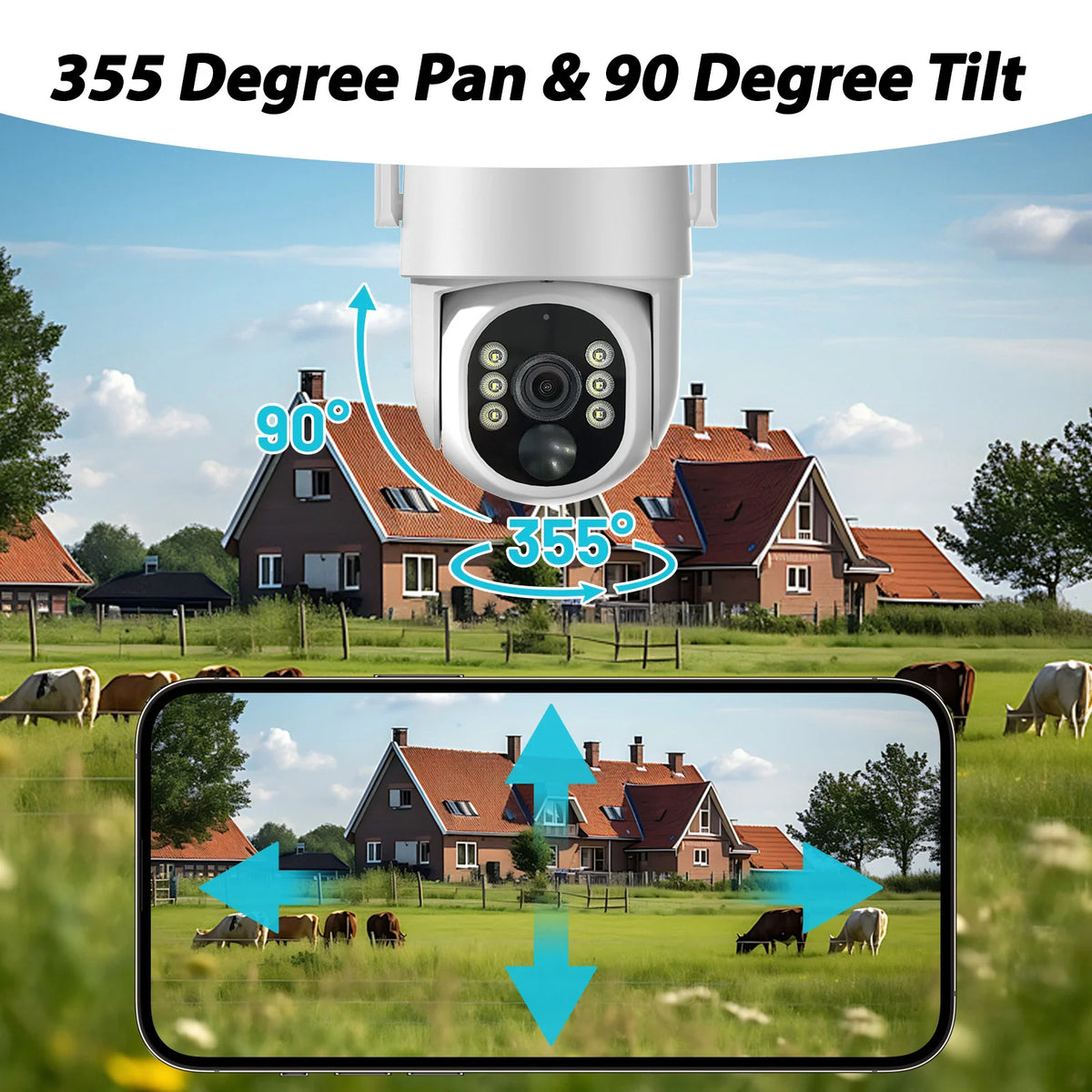 4G Rechargeable Battery PTZ CAMERA with 64GB Memory Card 4MP Dome Solar Camera CCTV Security 360 Degree Ip PTZ Camera