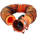 Portable Ventilator, 12 Inch Heavy Duty Cylinder Fan with 16.4Ft Duct Hose, 560W Strong Shop Exhaust Blower 2894CFM, Industrial Utility Blower for Sucking Dust, Smoke, Smoke Home/Workplace