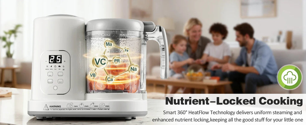 4-In-1 Auto-Clean, Bpa-Free, for 4-12 Months Baby Food Maker Steamer Blender