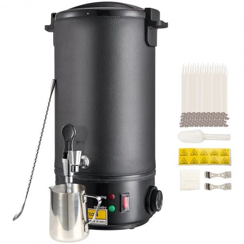 10 L Wax Melter for Candle Making, Extra Large Electric Wax Melting Pot, with Easy Pour Spout and 9-Level Temp Control, Easy Clean for Candle Soap Cream Beauty Bulk Production Business or Home