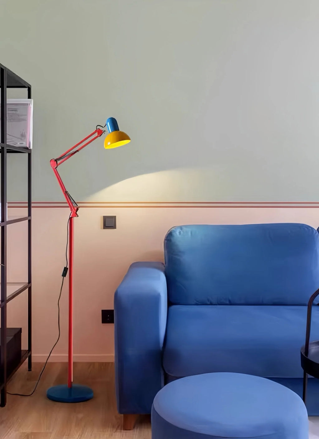 Memphis Retro Tall Metal Floor Lamp - Full Spectrum Eye Protection LED Reading Light