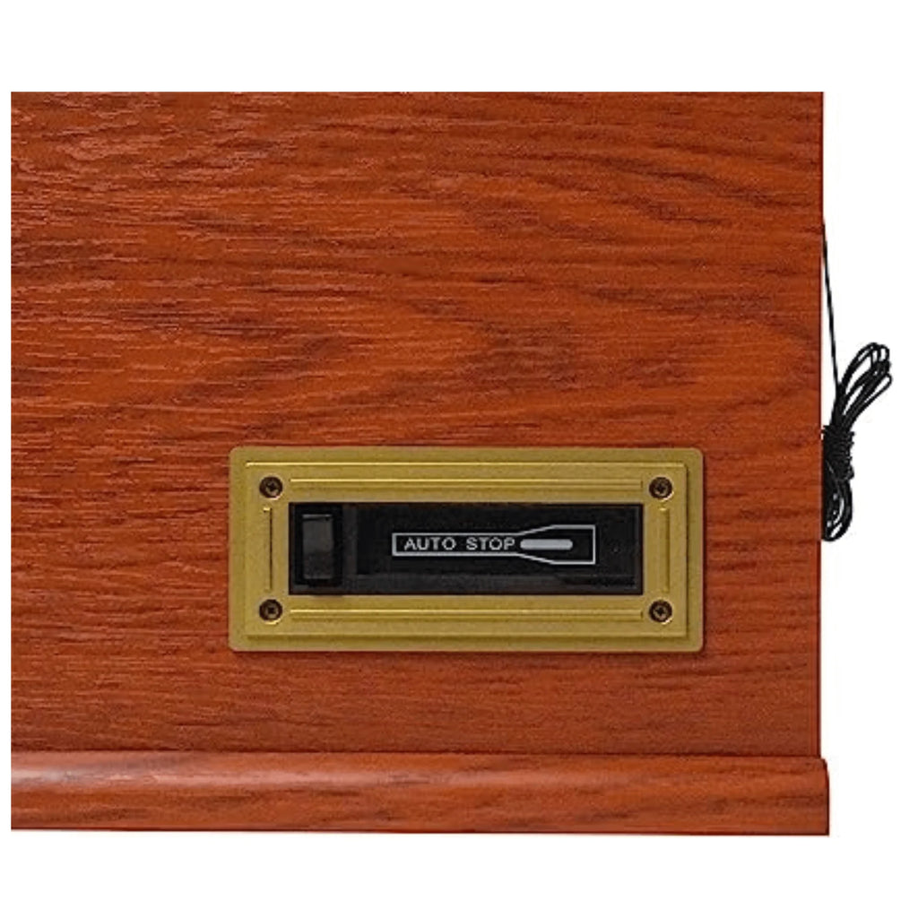 Victor State 7-In-1 Wood Music Center with 3-Speed Turntable and Dual Bluetooth