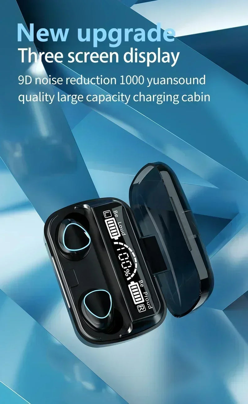 M10 Wireless Headphone Bluetooth Earphones Waterproof Earpieces Sport Earbuds for Huawei Iphone OPPO Xiaomi TWS Music Headset