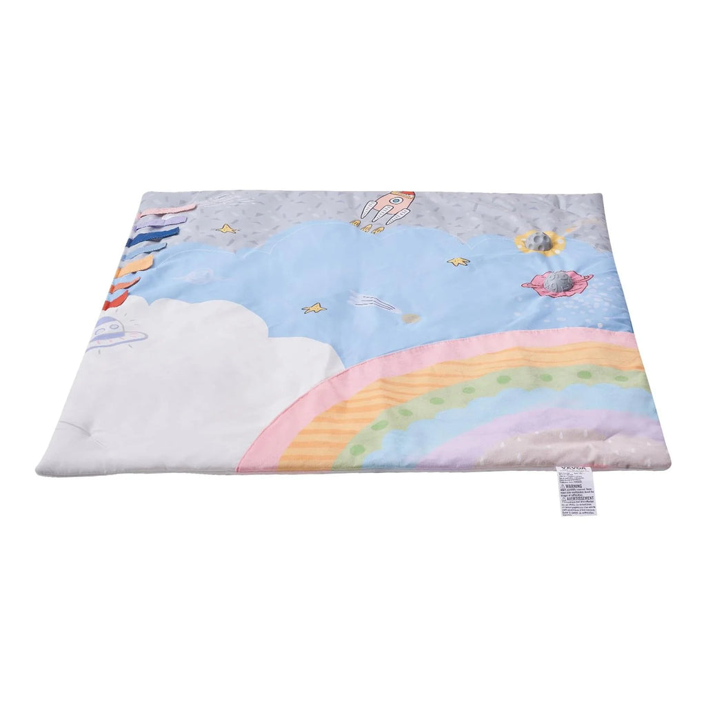 Baby Play Gym Mat Tummy Time Activity Mat with 6 Sensory Toys
