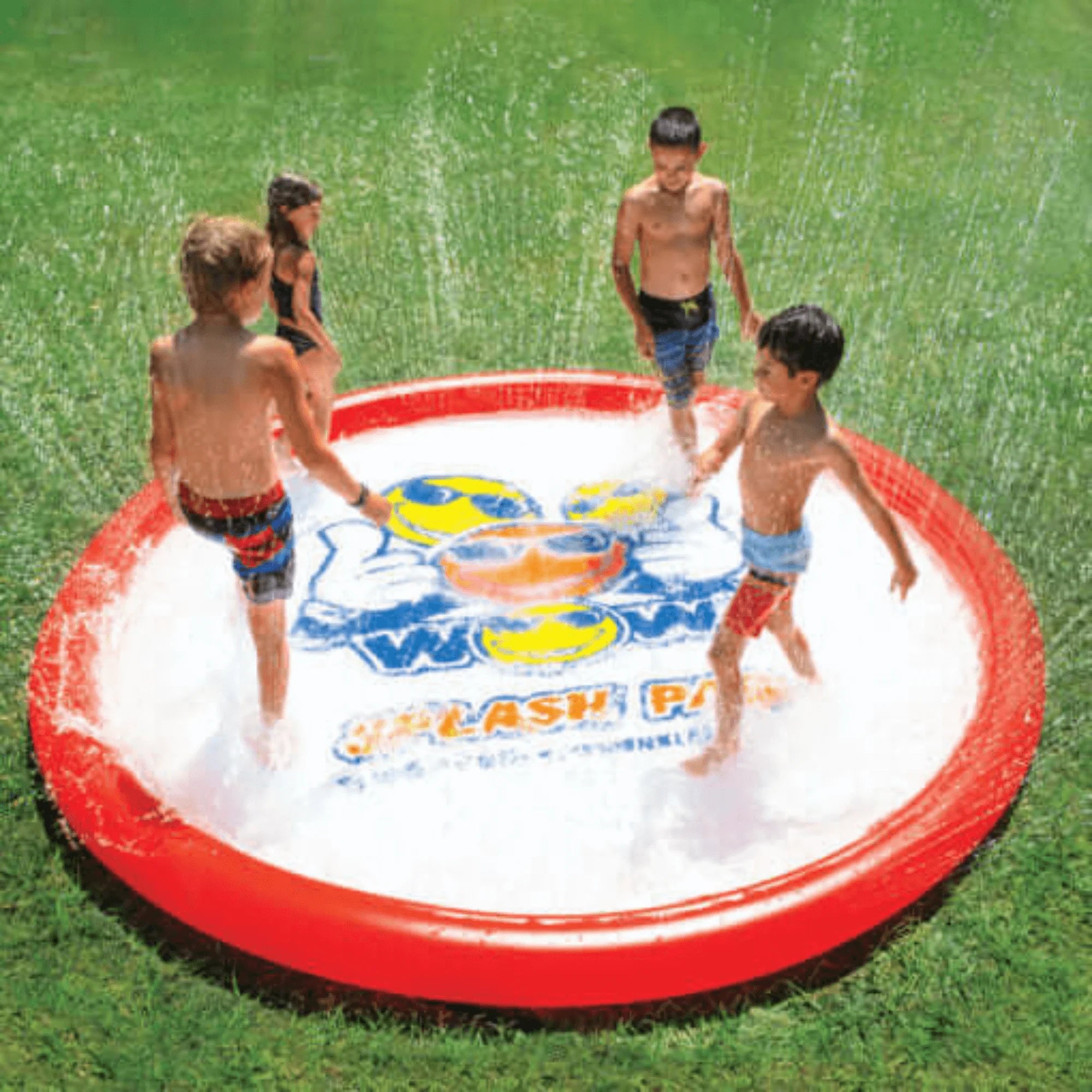 WOW Watersports Splash Pad 10' W Built-In Adjustable Sprinkler System and Thick PVC