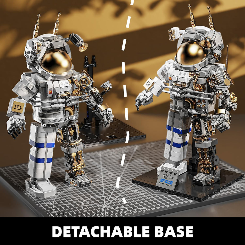 Space Astronaut Building Set with Display Stand for Boys Age 8-12