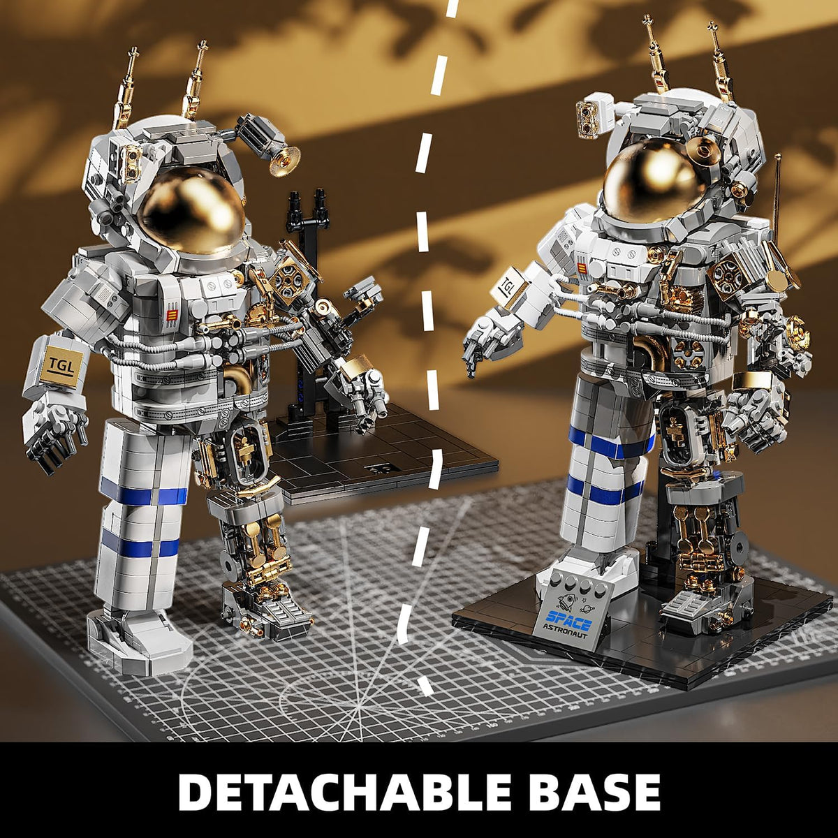 Space Astronaut Building Set with Display Stand for Boys Age 8-12