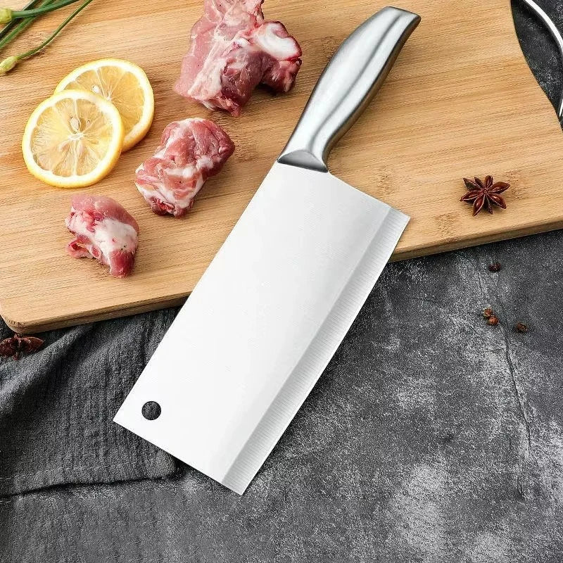 New 5-Piece Forged Stainless Steel Knife Set -Professional Chef Knife & Heavy Duty Bone Cutter for Home Kitchen & Restaurant Use