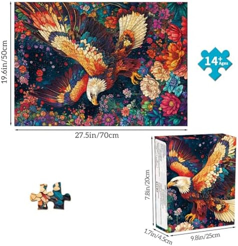 Iridescent Monarch Jigsaw Puzzles, Puzzles for Adults 1000 Pieces, Colorful Eagle Impossible Challenging Puzzles Game, Home Decoration Puzzle, Interlock Perfectly No Dust