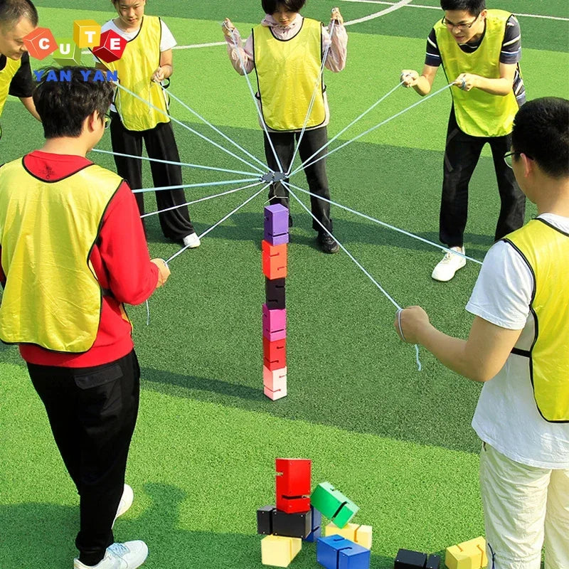 Teamwork Building Block Set Adult Team Building Activity Game for Team Outdoor Activities Game Corporate Office Ice Breaking Colleague Sport Day Track Field for People