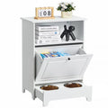 VEVOR Pet Feeding Station W/ 2 Elevated Dog Bowls Dog Food & Toy Storage Cabinet