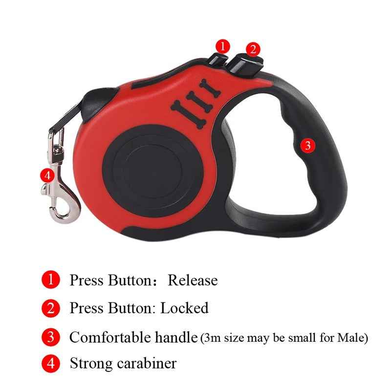 Retractable Dog Leash – Durable Heavy Duty Rope Leash for Dogs