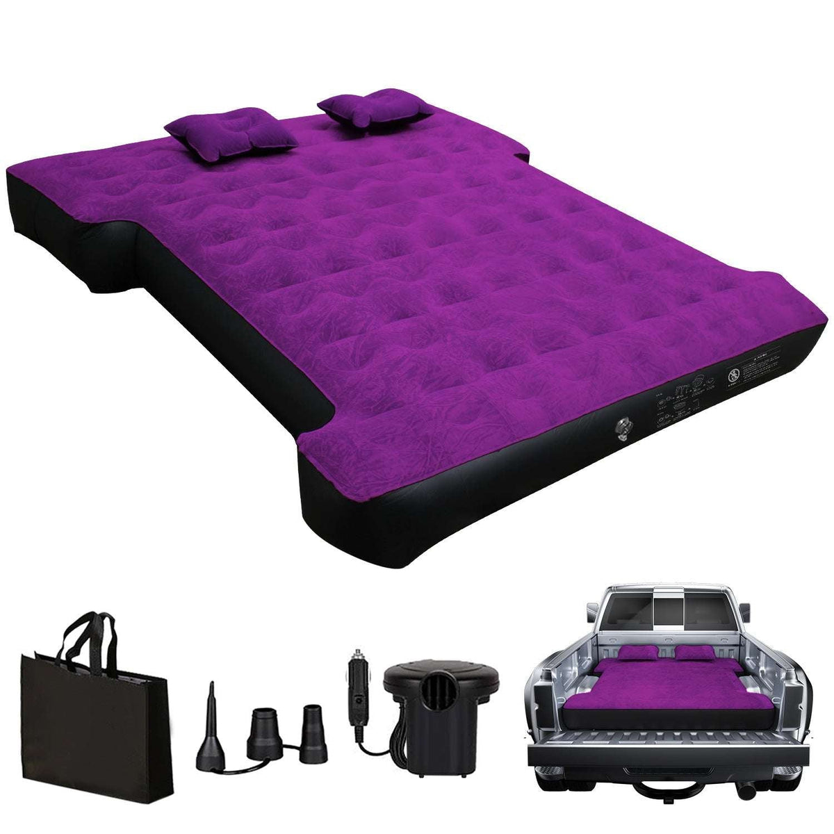 5.5-6.5ft Full Size Truck Bed Air Mattress Purple