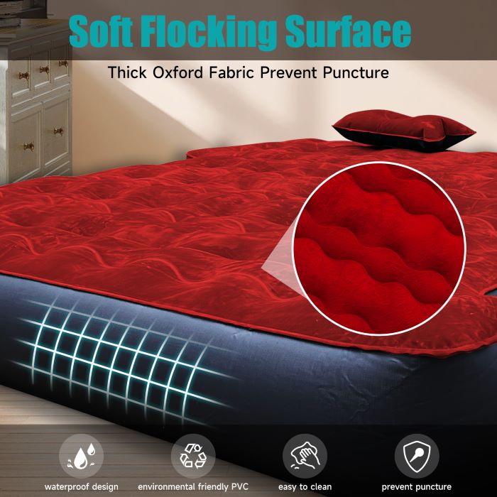 5.5-6.5ft Full Size Truck Bed Air Mattress Red