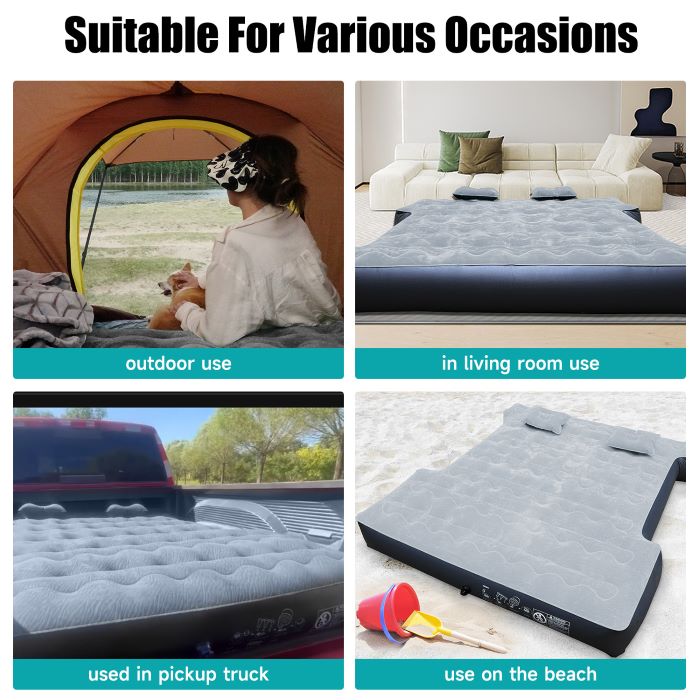 5.5-6.5ft Full Size Truck Bed Air Mattress Red