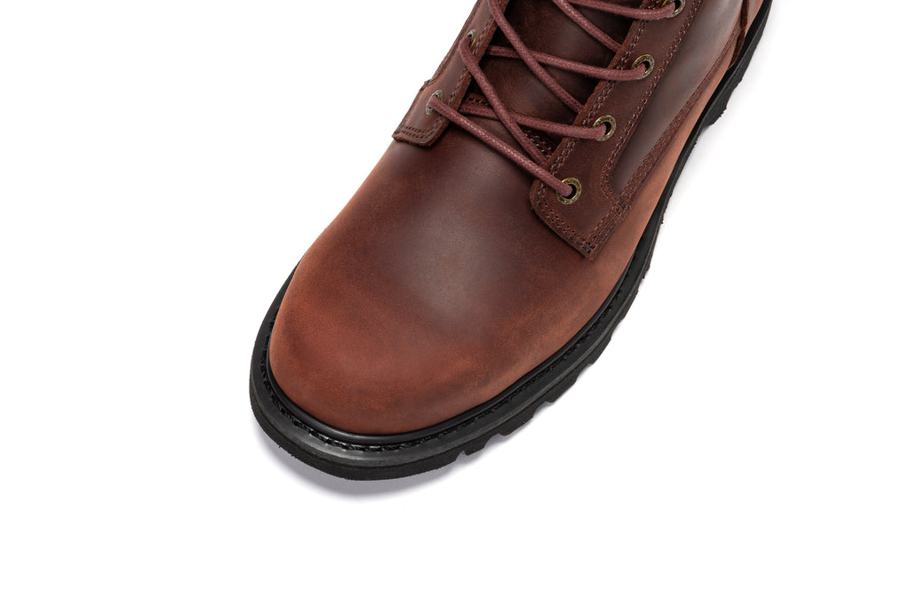 ROCKROOSTER Mantua Men's 8 inch Zip-sided Soft Toe Lug Sole Work Boots SAP130