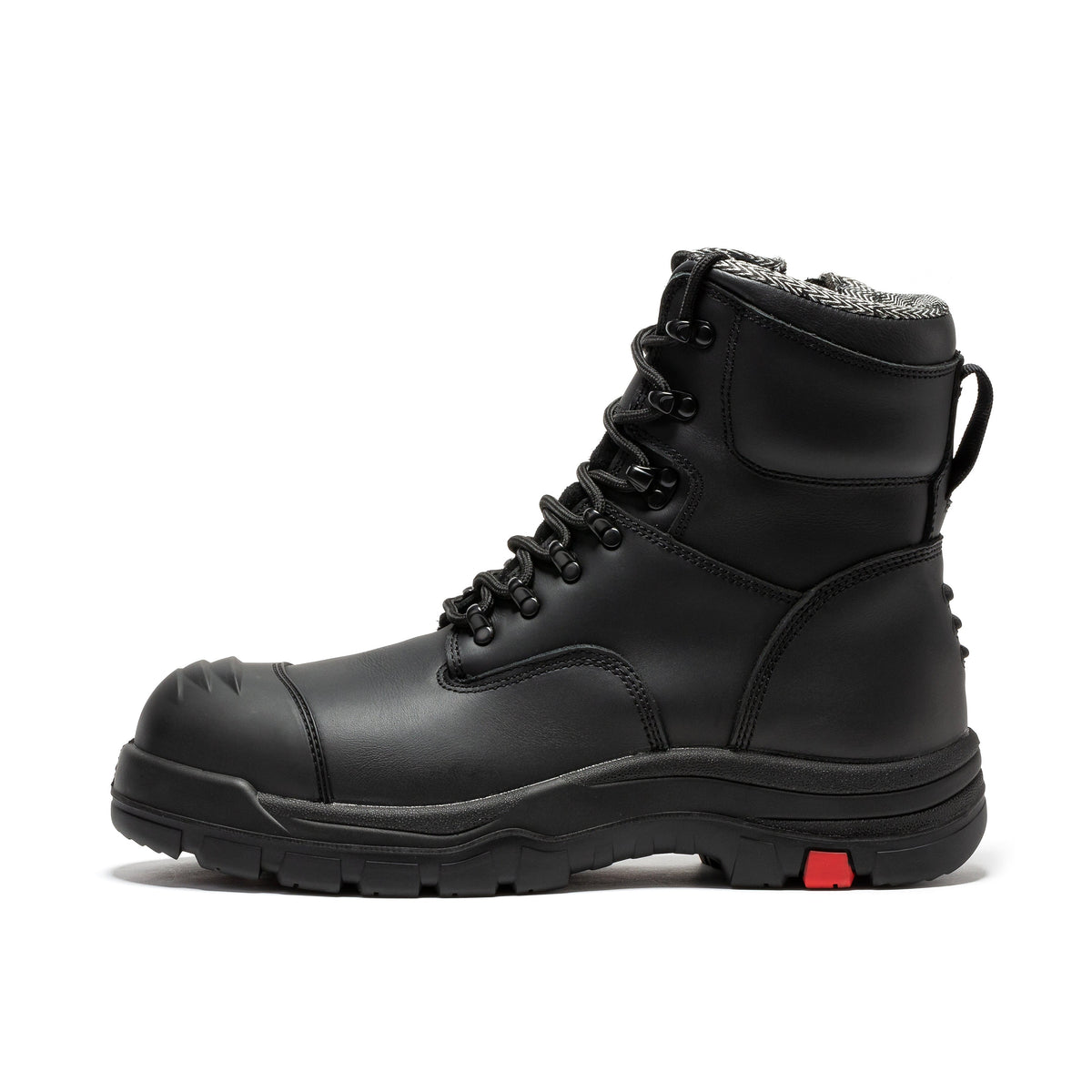 ROCKROOSTER Roslyn Black 7 inch Zip-sided Composite Toe Leather Work Boots CP245Z