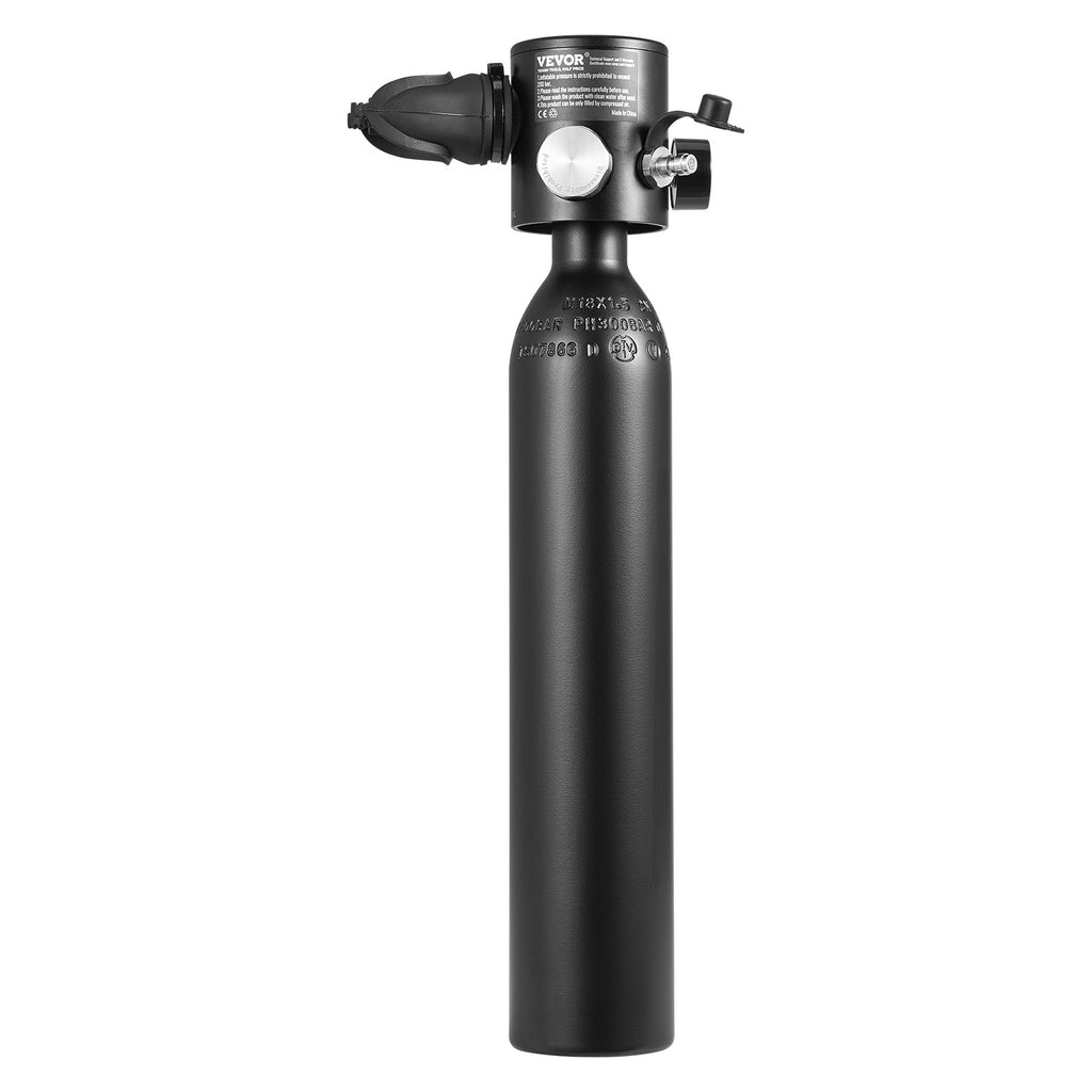Scuba Tank, 0.5L Portable Diving Tank, Diving Oxygen Cylinder Support